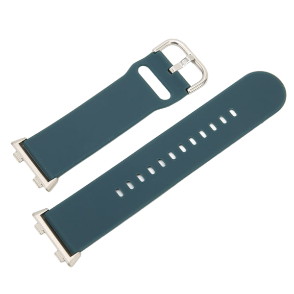Blød silikone quick release-rem til Oppo Watch 2 46mm justerbar silikone-urrem mørkeblå