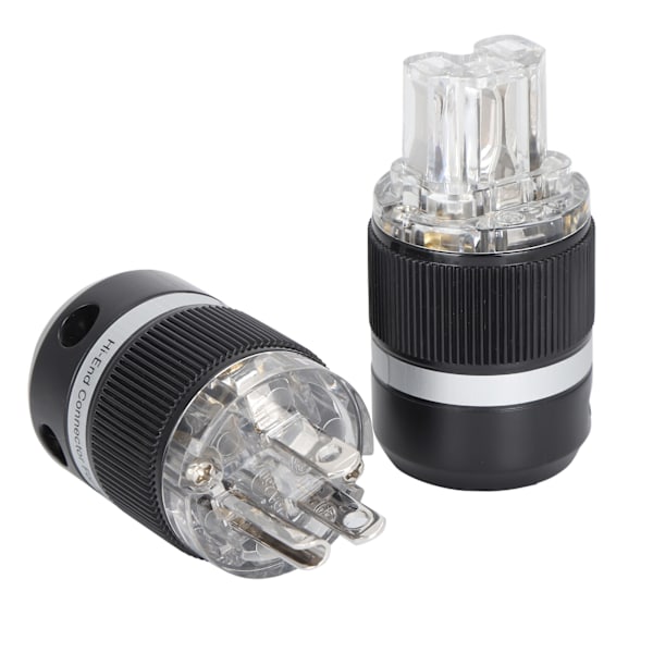 Monosaudio Strømstik Ren Kobber Rhodium-belagt AC HighFidelity Strømstik (M101R/F101R (Han/Hun) )