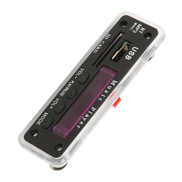 DC12V Bluetooth 5.0 Dekoding Board Støtte SD-kort USB FM AUX Bluetooth Opptak Tilbakekalling MP3 Dekoding Board Modul Svart