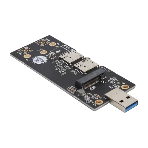 M.2 til USB 3.0 Adapter NGFF Key B 3G/4G/5G Riser Modul Test med Dobbelt SIM-kortslot
