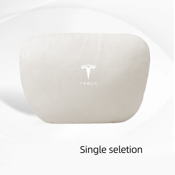 Passar till Tesla MODEL3/MODELY/MODELX nackstöd ländryggsstöd - Tesla [off white] nackstöd/1