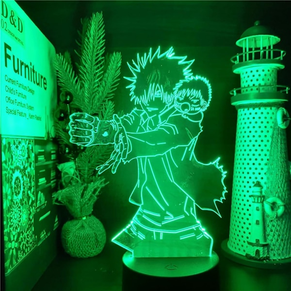 Oga Tatsumi 3D Anime LAMPA Lampara Led Nattlampor 7 Färgväxlande för Julgåva 3D Optisk Illusion Nattlampor PXJD