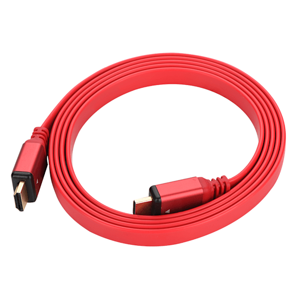 1 kpl HDMI 1.4V 3D 1080P -kaapeli A-uros A-uros-kaapeli Metalli HDMI -kaapeli (punainen 1,8 m)