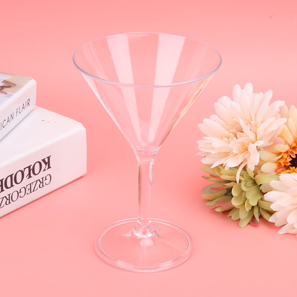 Husholdning Akryl Kald Drikkekopp Vin Cocktail Champagne Glass Kopp Goblet Bar Wares8061