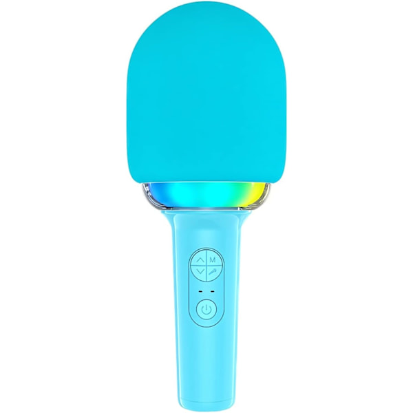 Karaoke-højttalere Bluetooth med mikrofon, karaoke-maskine til børn, mini bærbar håndholdt mikrofon dynamisk RGB-lys, stemmeskifter sang