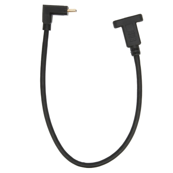 TypeC hane till hona förlängningskabel USB3.1 Stabil snabb TypeC hane till hona adapter med panelmonteringsskruvhål