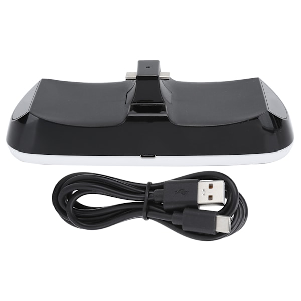 ABS TypeC Dubbel Slot Laddare Dock Controller Stativ för Sony PS5 Controller Gamepad(Svart )