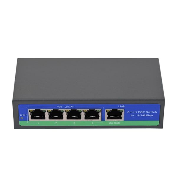 POE Power Over Ethernet -kytkin 4 portin POE   1 Uplink -portti IEEE802.3Af AT