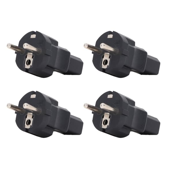 4 stk 2-spors plugg til IEC320 C13 strømadapter Profesjonell til C13 strømpluggadapter for bærbar skriver 100‑