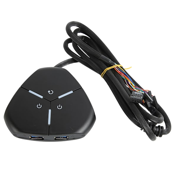 Skrivebordscomputer Strømafbryder Dobbelt Strømafbryder Skrivebordscomputer Afbryderknap til Skrivebordscomputere 2 USB og AUDIO