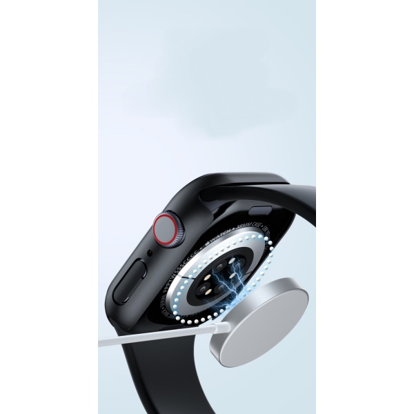 2 stk. Vandtæt etui kompatibel med Apple Watch 45mm Series 7 med hærdet glas skærmbeskytter Hard PC Bumper etui