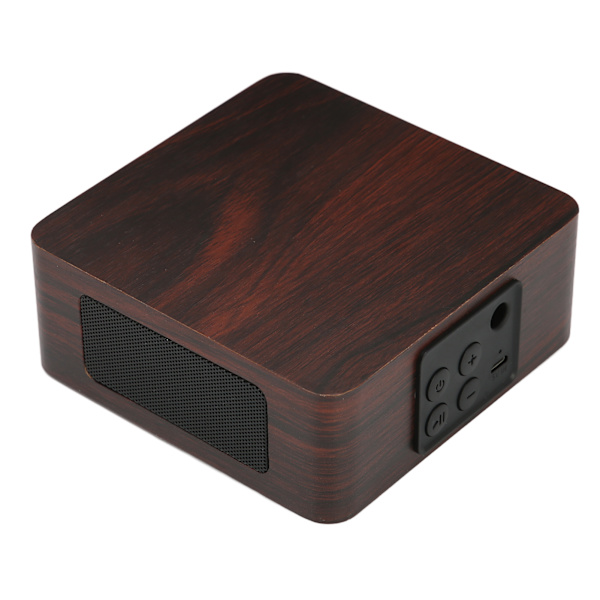 Q1A Trådlös Bluetooth-högtalare Subwoofer Stabil Bärbar USB-skrivbord Retrohögtalare för hemValnöt