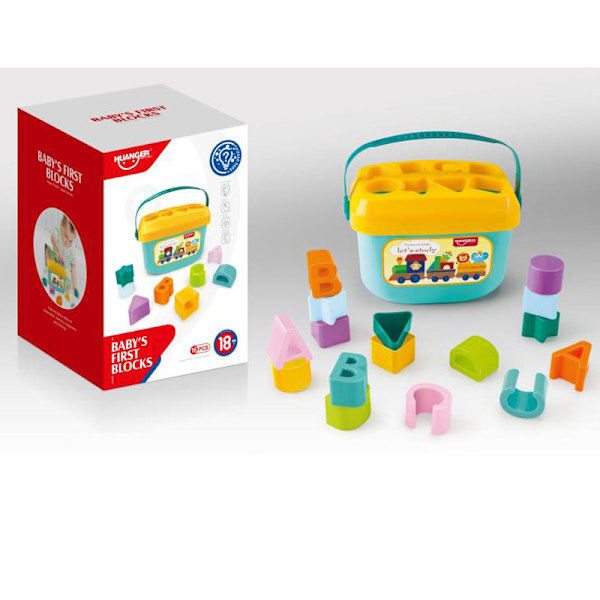 Fisher-Price Baby's First Blocks, Set med 10 block för klassisk stapling och sorteringsspel för bebisar och spädbarn, 6 månader och äldre, FFC84