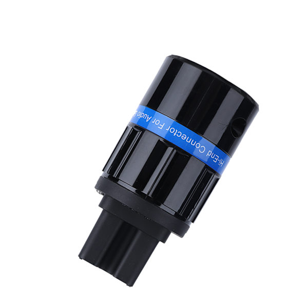 Monosaudio IEC-stik, rent kobber, 24K forgyldt AC-strømkabel-stik (F104G)