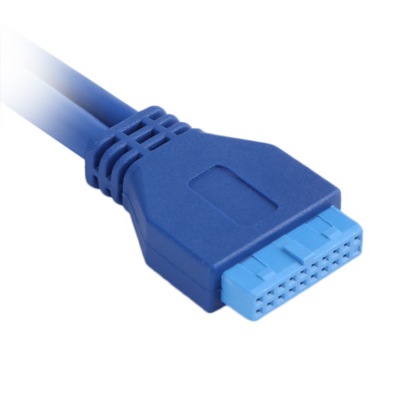 VBESTLIFE 2-porttinen USB 3.0 -korttipaikka-adapterikaapeli, jossa sisäänrakennettu 20-pinninen liitin F/2AF PCI