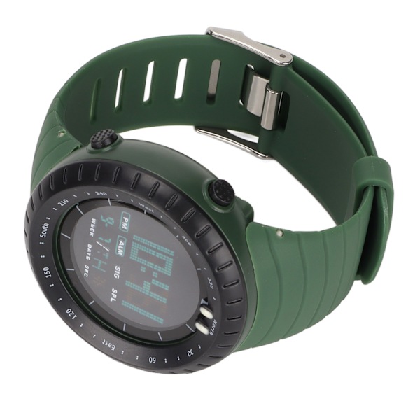 HZ500 Digital Elektronisk Klocka Multifunktionell Vattentät Armbandsur för Utomhussporter Daglig Användning Grön