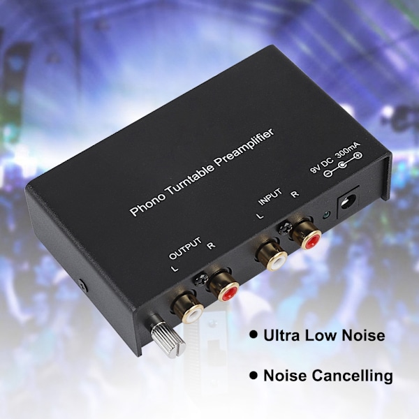 Dual-kanal Phono Preamplifier RCA Preamplifier Utgang Støykansellering Phono Preamp