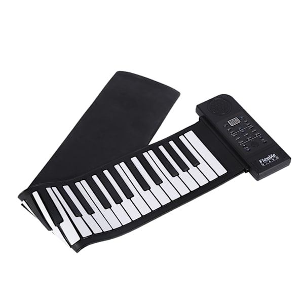 Bærbar 61-tangenters rulle op blød silikone fleksibel elektronisk digital musik keyboard klaver ny