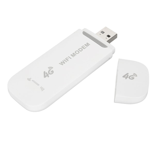 Bærbar 4G LTE USB-modem WiFi-hotspot Reisemobil Trådløst nettverk Mini-ruter Micro SIM-kortspor Hvit