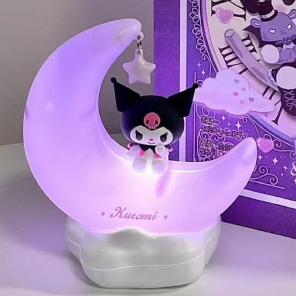 Nattlys Søt Anime Figur LED Lys Lampe Nydelig Romdekorasjon Ting Oppladbar Skrivebordslampe for Jenter Barn Kunstverk Dekor