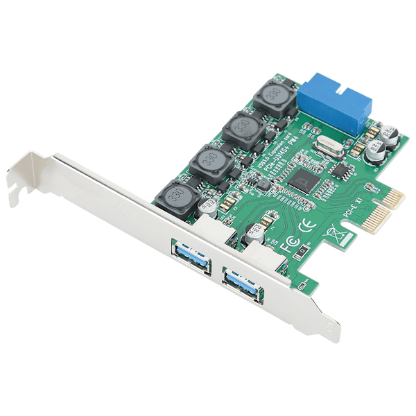 Skrivebordsdatamaskin PCI-E til USB 3.0+19pin 4 Strømforsyningsmoduser Utvidelsesadapter Riser-kort