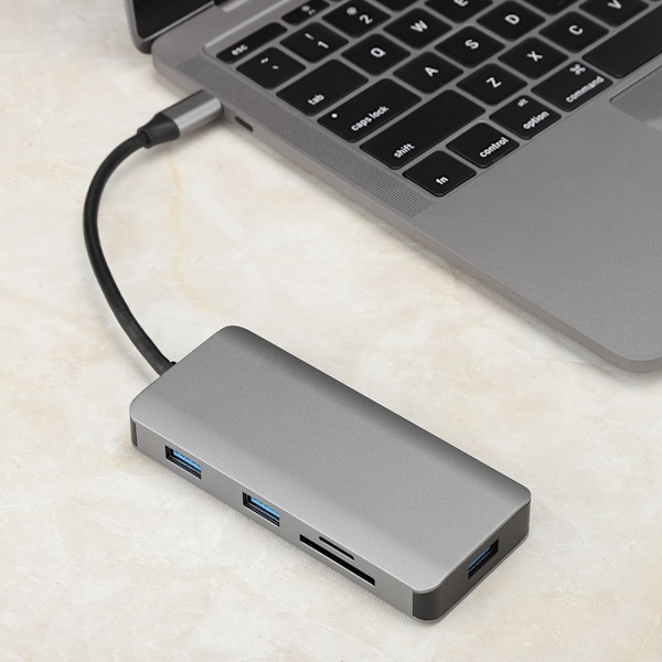 CH5002 8 i 1 Type-C Multifunksjonell Dokkingstasjon Adapter Konverter
