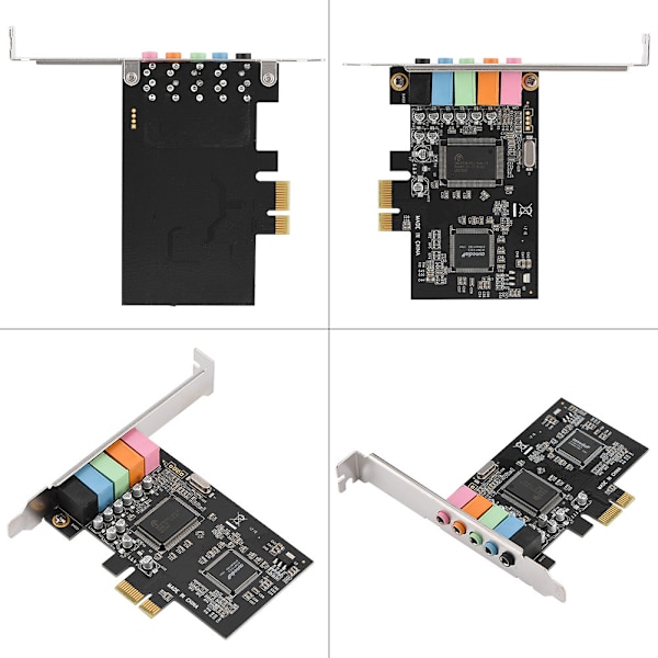 32/64-bittinen digitaalinen äänikortti 6-kanavainen Hi-Fi 3D-stereokaiutin PCIE-äänikortti Direct Soundille