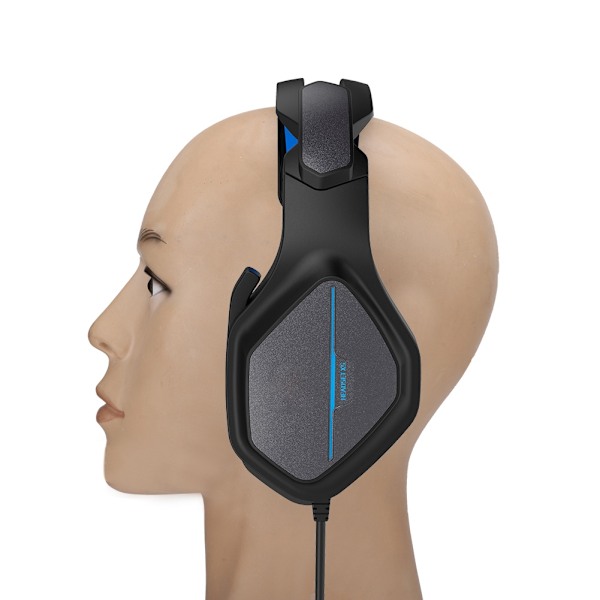 Profesjonelt stereo gaming headset 7.1-kanals dataspillhodetelefoner (svart)