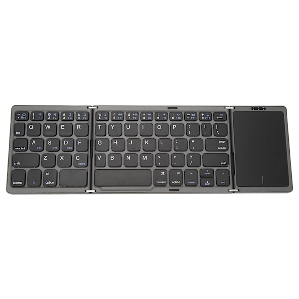 Foldbart Bluetooth-tastatur - Bærbart trådløst folde-tastatur med touchpad til Windows og Android