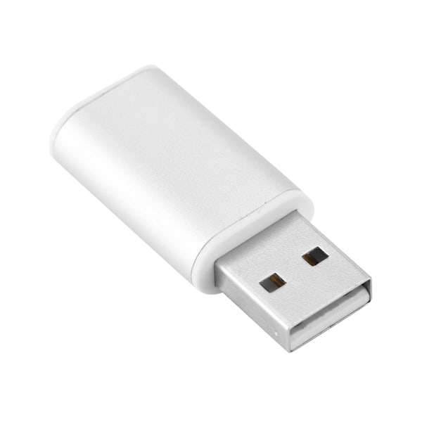 Ulkoinen USB 2.0 - 3,5 mm stereoäänikortti, mikrofonisovitin, kaiutin (hopea)