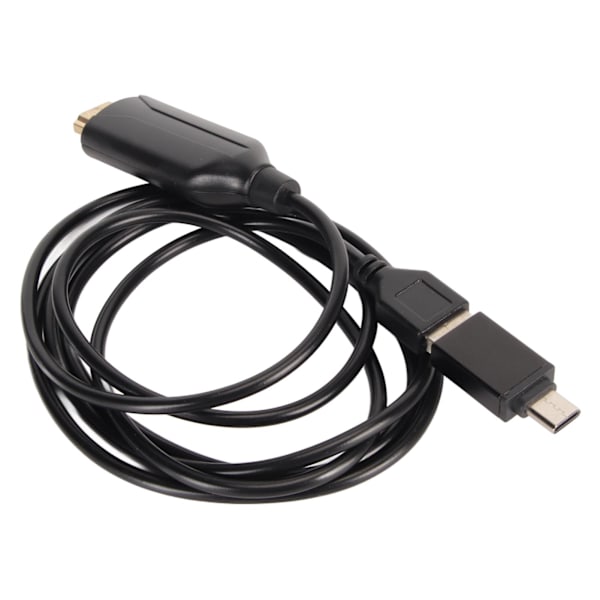 Videokortkabel HD 1080P 60fps HD Multimedia Interface till USB och typ C videoadapterkabel 4,9ft