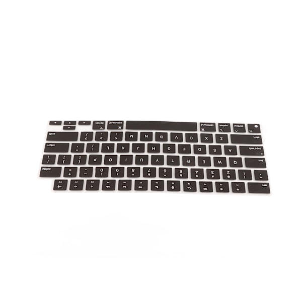 Tastaturdæksel til MacBook Font Matching Vandtæt Støvsikker Silikone Tastaturbeskytter Sort US Version 21 Pro14/16 (A2442/A2485)