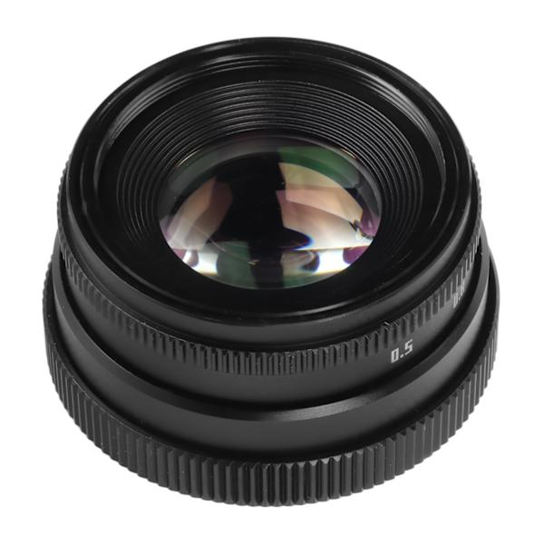 35mm kameraobjektiv F1.6 stor bländare C-fattning fast fokus manuell fokusobjektiv för spegellös kamera svart