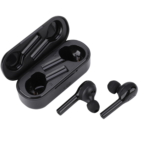 Langaton Bluetooth 4D Stereo Binaural Sports Headset TWS Mini Earpiece Vedenkestävä (Musta)