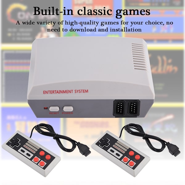 Til Nintendo NES Spilkonsol Underholdningssystem HD AV Output Dual Joysticks