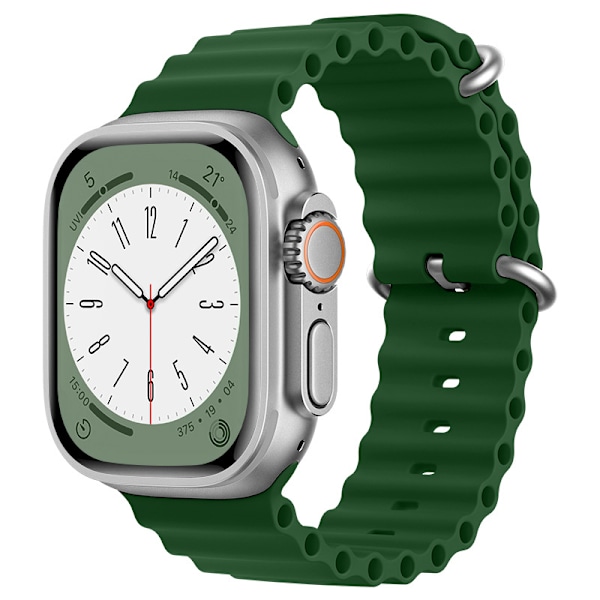 Apple Ocean -rannekke applewatch8/7/se/ultra -urheilukäyttöön tarkoitettu kaksiväri silikoninen iwatch-ranneke (42/44/45/49mm)