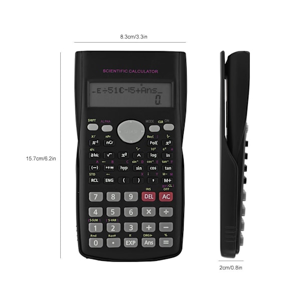 Student Handheld Vetenskaplig Funktionsräknare Bärbar Multifunktionsräknare LED-display