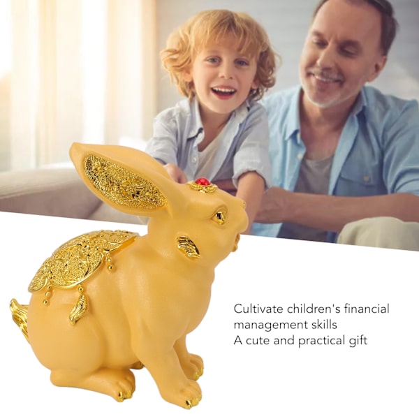 Kanin Pengekasse Håndlavet Sød Dekorativ Ornament Resin Figur Pengebøsse til Mønter Opsparing