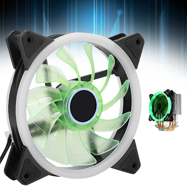 CPU-kjøler 2011 Ultra-Silence Fan 6 Messingrør Radiator for 775AMD1155 Desktop 1366x58(3pin)(Aurora Green )