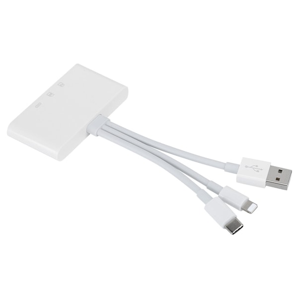 5-i-1 utvidbar adapter USB3.0 lite minnekort/minnekort kamera kortleser for iOS/Android