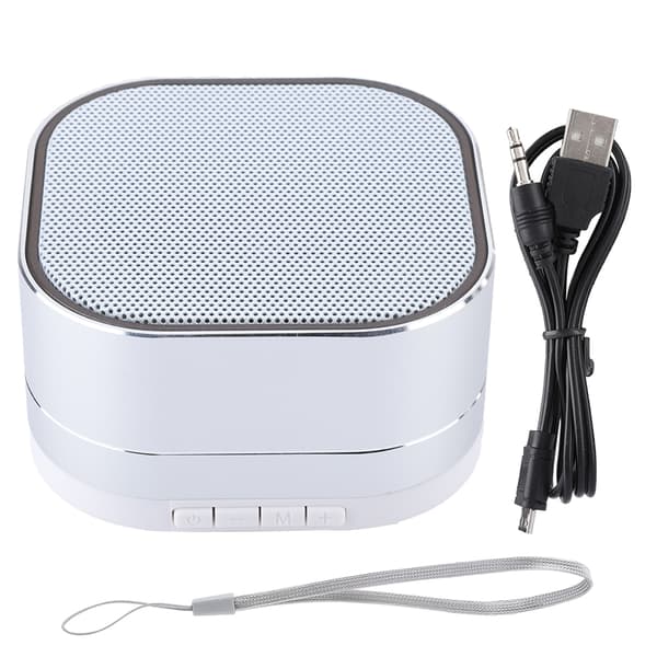 Mini Bärbar Trådlös Dator Subwoofer Bluetooth Högtalare Stöd TF-kort (Silver)