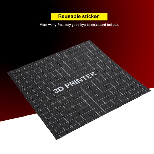 CR-10/10S Genanvendelig 300 x 300mm Hot Bed Platform Sticker Sort 3D Printer Tilbehør