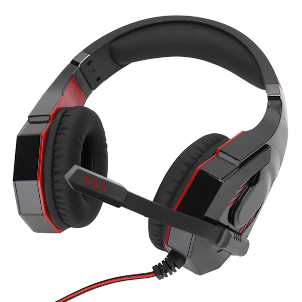 Kablet Gaming Headset USB-port OverEar Hodetelefon Mikrofon PC Headset Datamaskin Tilbehør