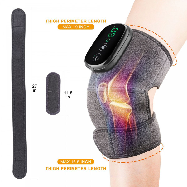 Elektrisk knämassager värmevibration infraröd varm kompress terapi armbåge axel knämassage dyna