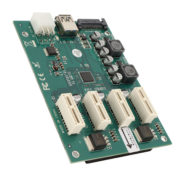 PCI E X1 til 4xPCI E X1 Adapterkort Plug and Play PCB PCI E X1 Adapterkort for Windows for Linux