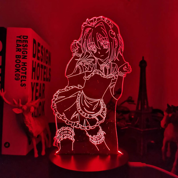 DxD Koneko Toujou LED Natlampe Til Soveværelsesindretning Natlys Fødselsdagsgave Anime 3D Lampe Koneko Toujou High School DxD