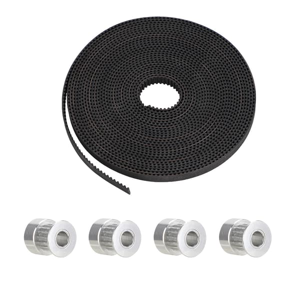 GT2 2 meter 6mm tandrem, aluminium 16 tand synkrone remskiver til 3D-printer