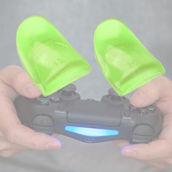 2 stk/sett Holdbare R2 L2 Knapper Trigger Extender Utvidelse for PS4 Kontroller (Grønn)