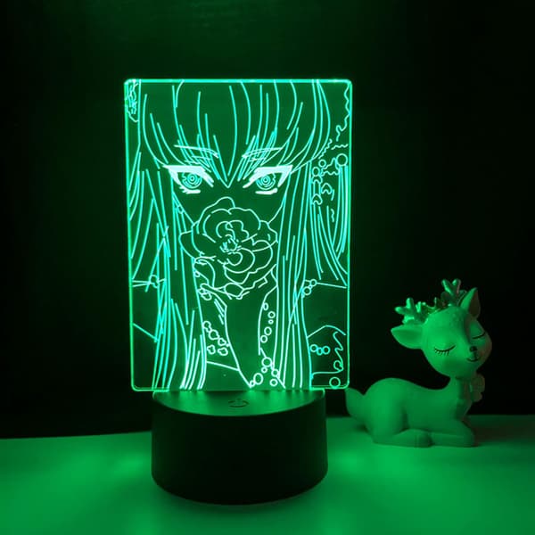 Anime 3D Lampe Code Geass for Soveromsdekor Nattelys Bursdagsgave Manga Code Geass Led Nattelys Sengelampe