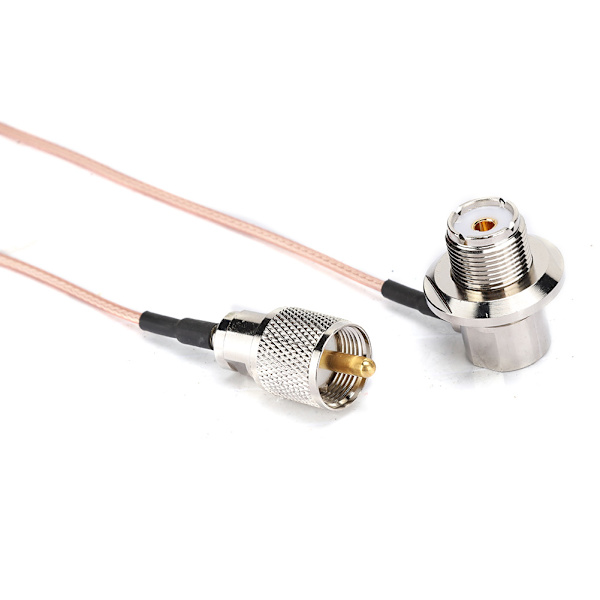 Toveis radiotilbehør RB-20 Svart mobil bilantenne monteringsbrakett med 5 m jern SC-316 materkabel (sølv)